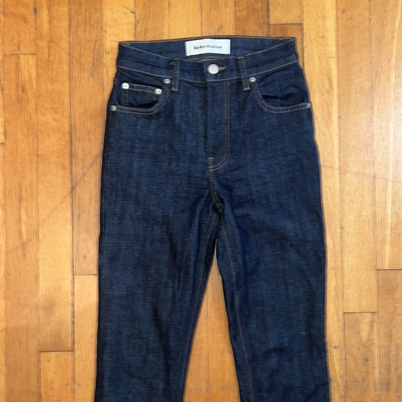 Reformation High & Slim Hayes Blue Skinny Jeans, size 23 - Picture 4 of 10
